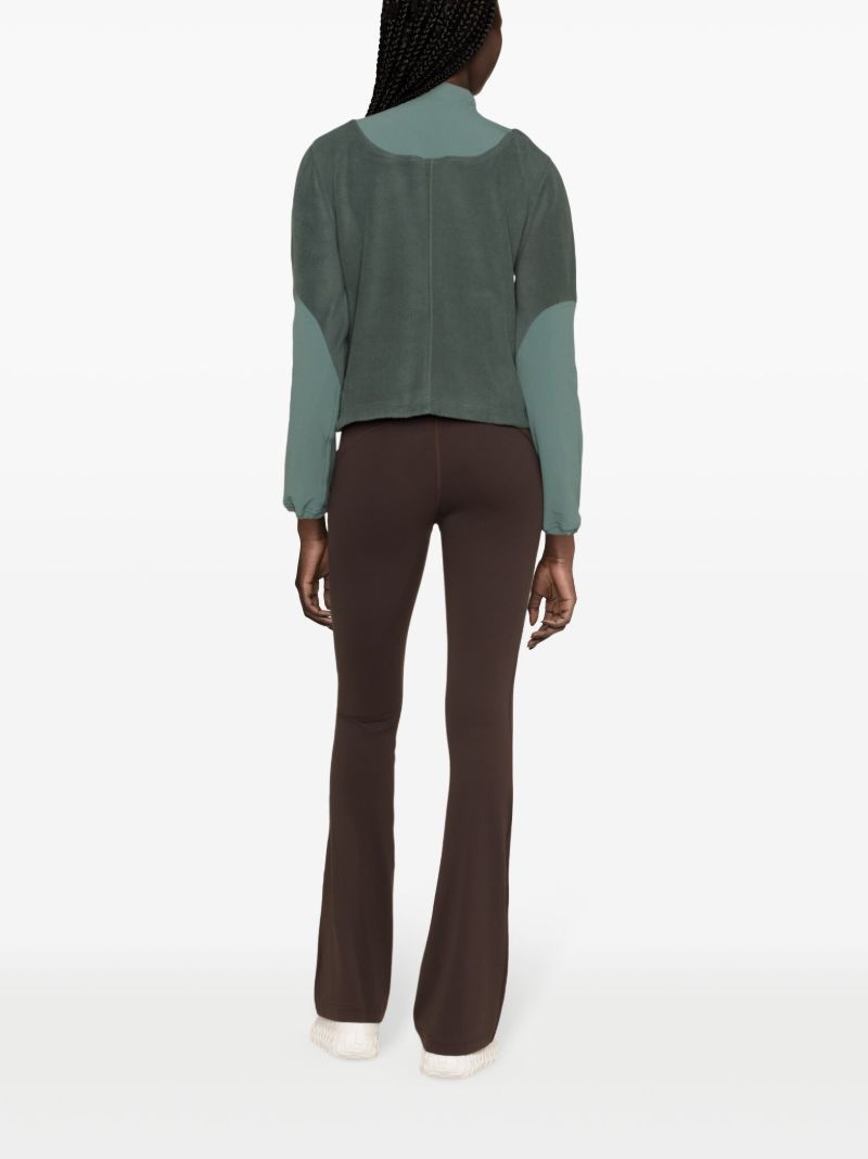 Brown Groove Flared Leggings
