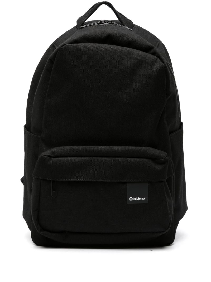 Black Command the Day Canvas Backpack
