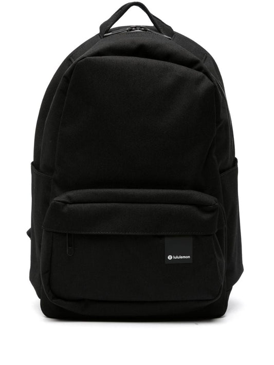 Black Command the Day Canvas Backpack