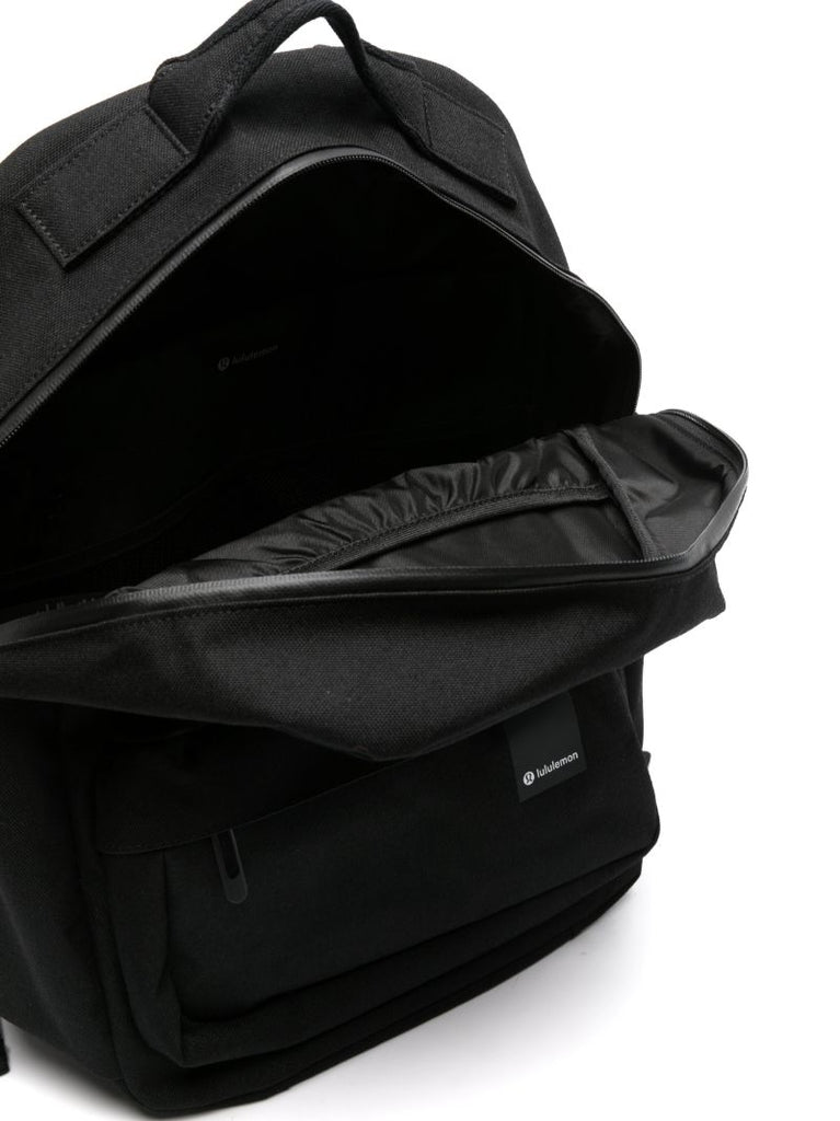 Black Command the Day Canvas Backpack