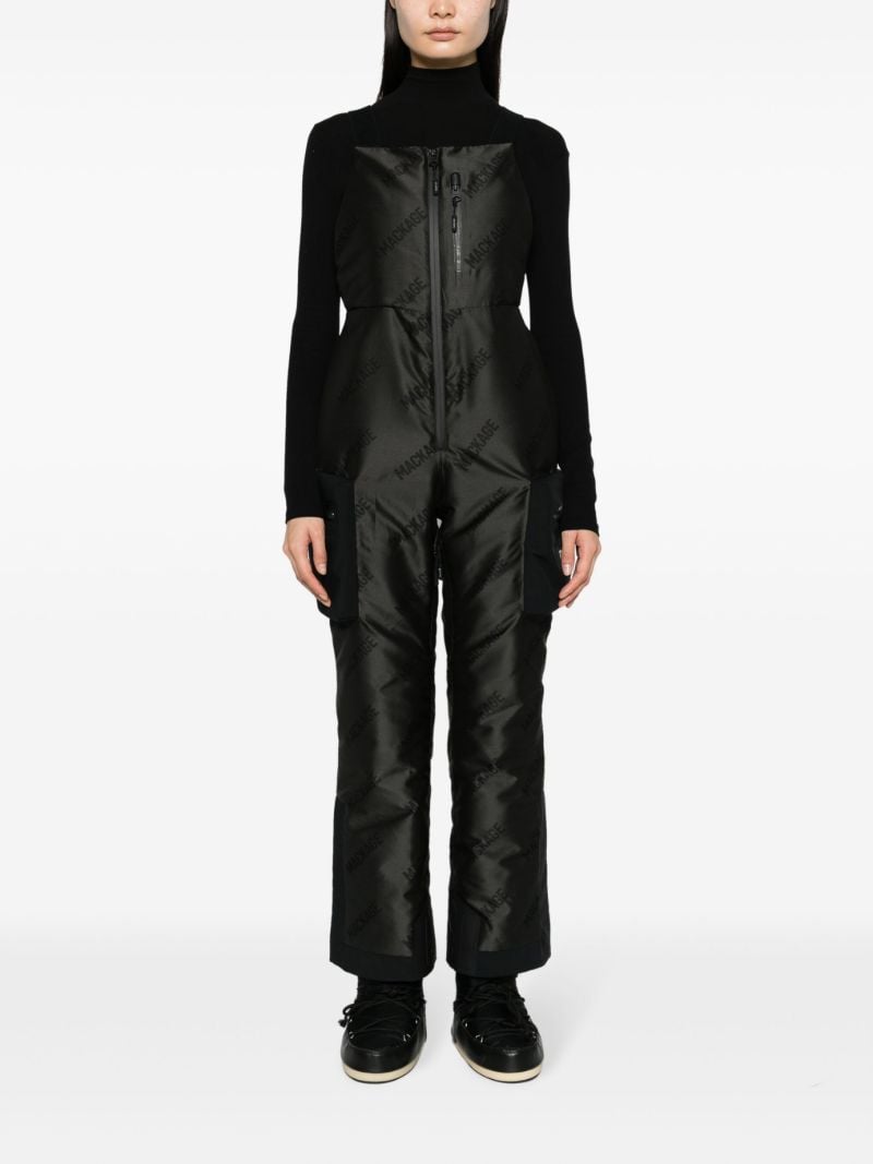 Grey Vinya Allover Logo-print Ski Jumpsuit