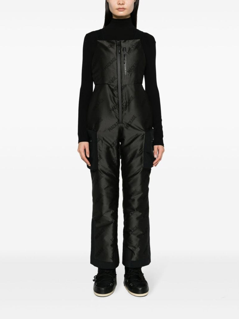 Grey Vinya Allover Logo-print Ski Jumpsuit