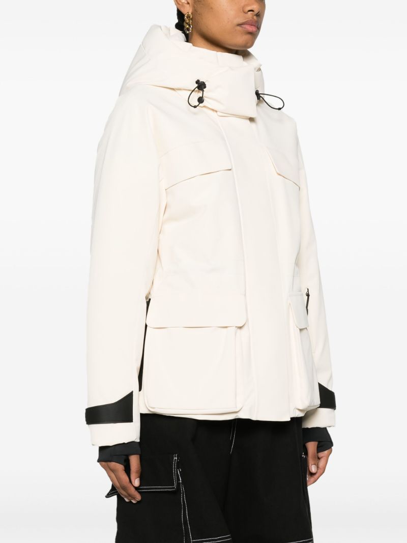 White Iclyn Hooded Down Ski Jacket