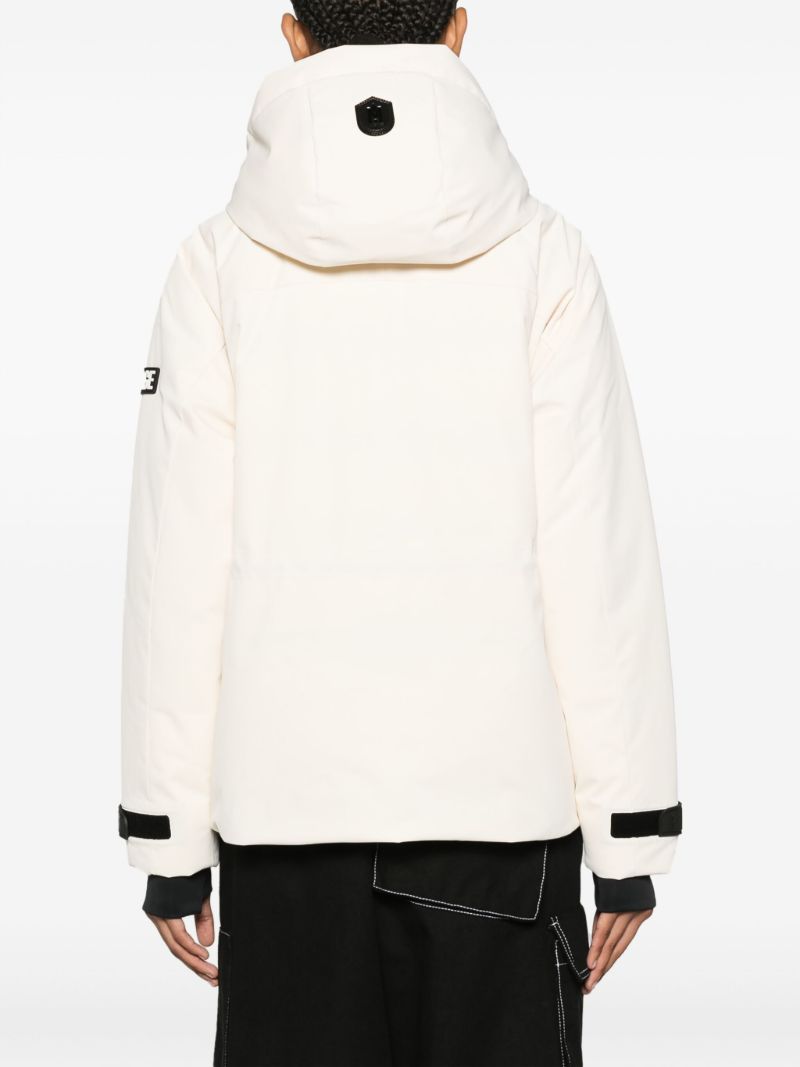 White Iclyn Hooded Down Ski Jacket