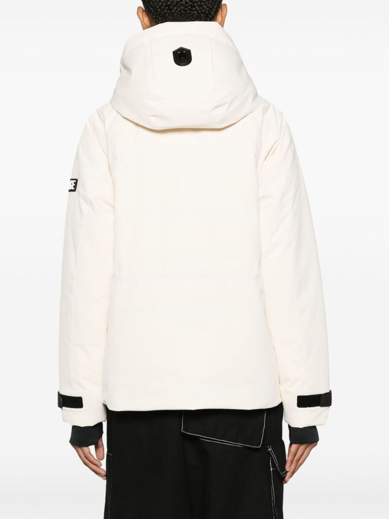White Iclyn Hooded Down Ski Jacket