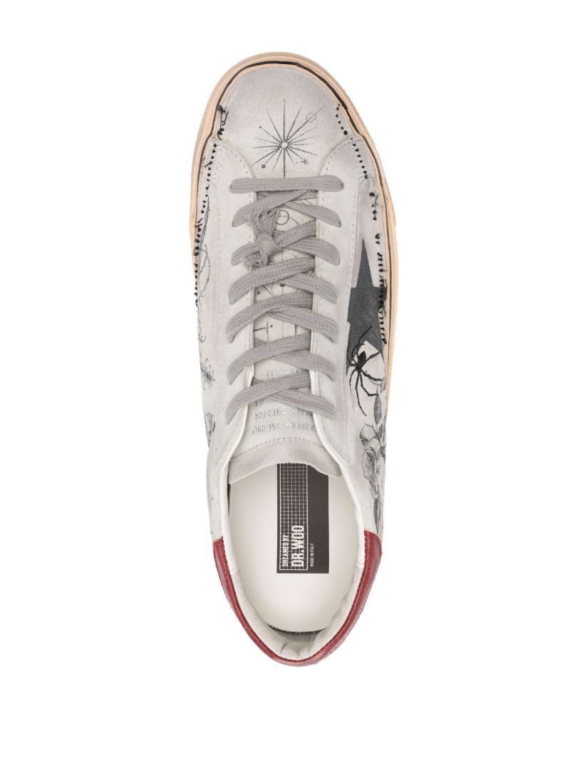 X Dr. Woo White Super-star Leather Sneakers