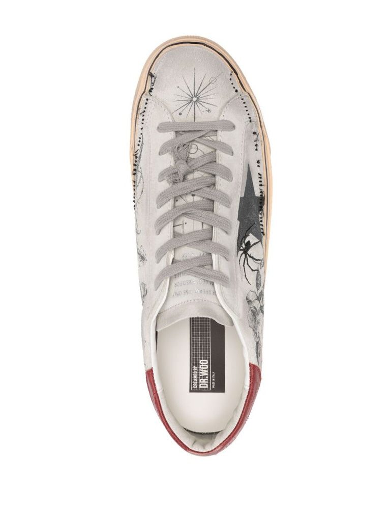X Dr. Woo White Super-star Leather Sneakers