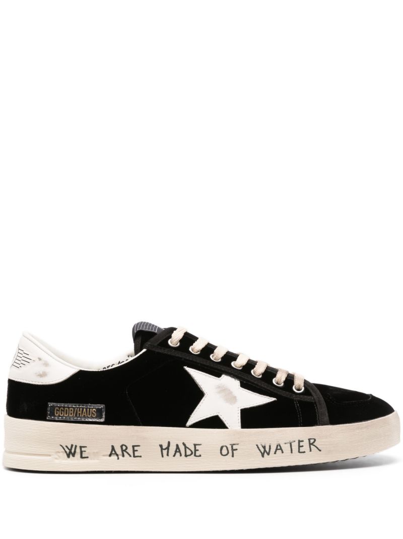 X Novembre Black Stardan Velvet Sneakers