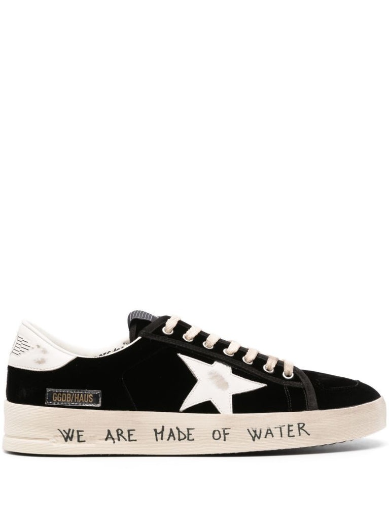 X Novembre Black Stardan Velvet Sneakers
