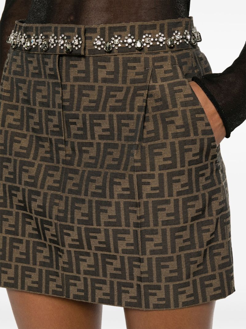 Brown Zucca Monogram Mini Skirt