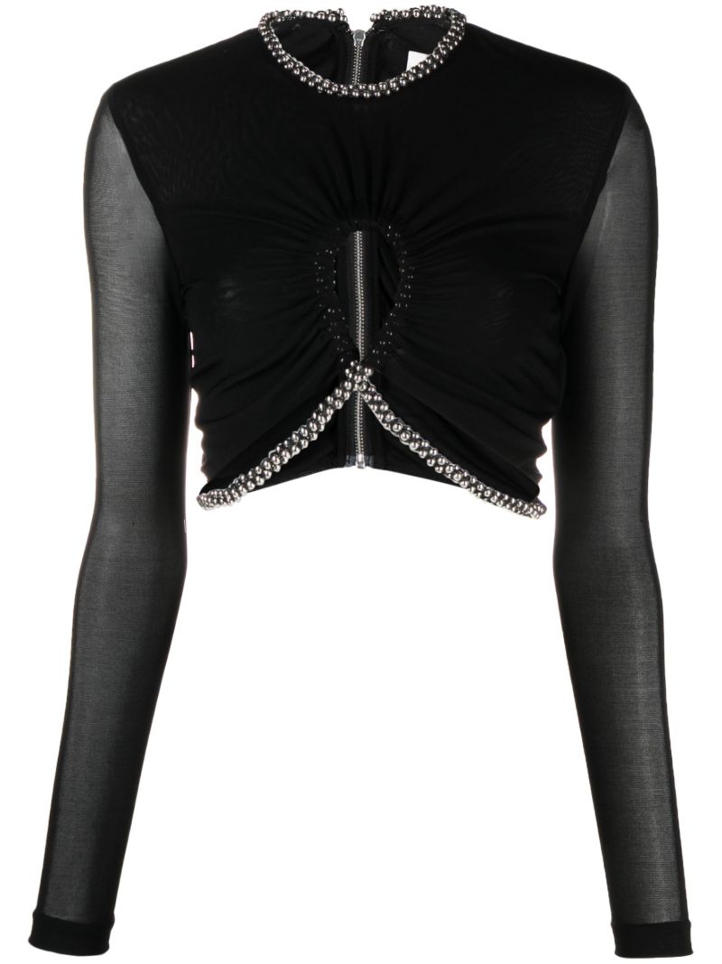 Black Barball Rope Crop Top