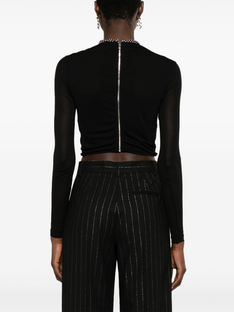 Black Barball Rope Crop Top