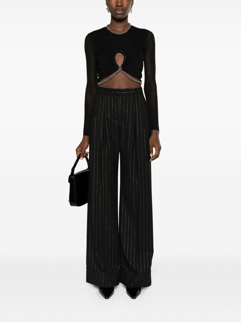 Black Barball Rope Crop Top