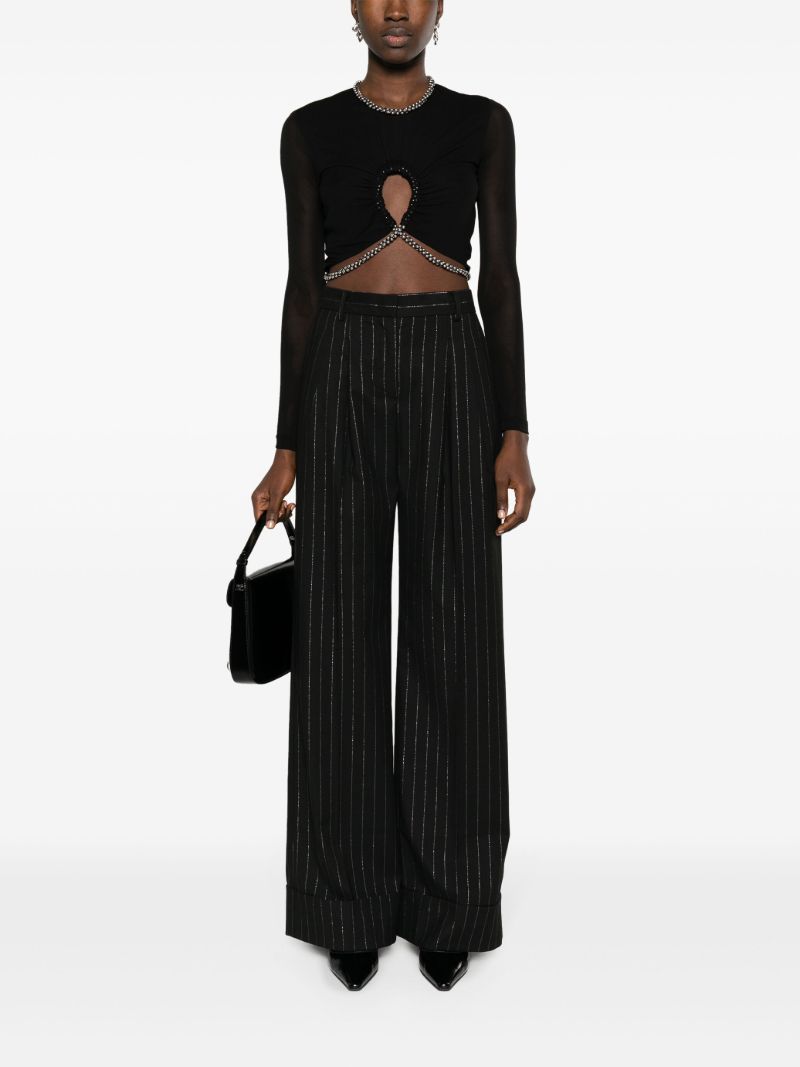 Black Barball Rope Crop Top