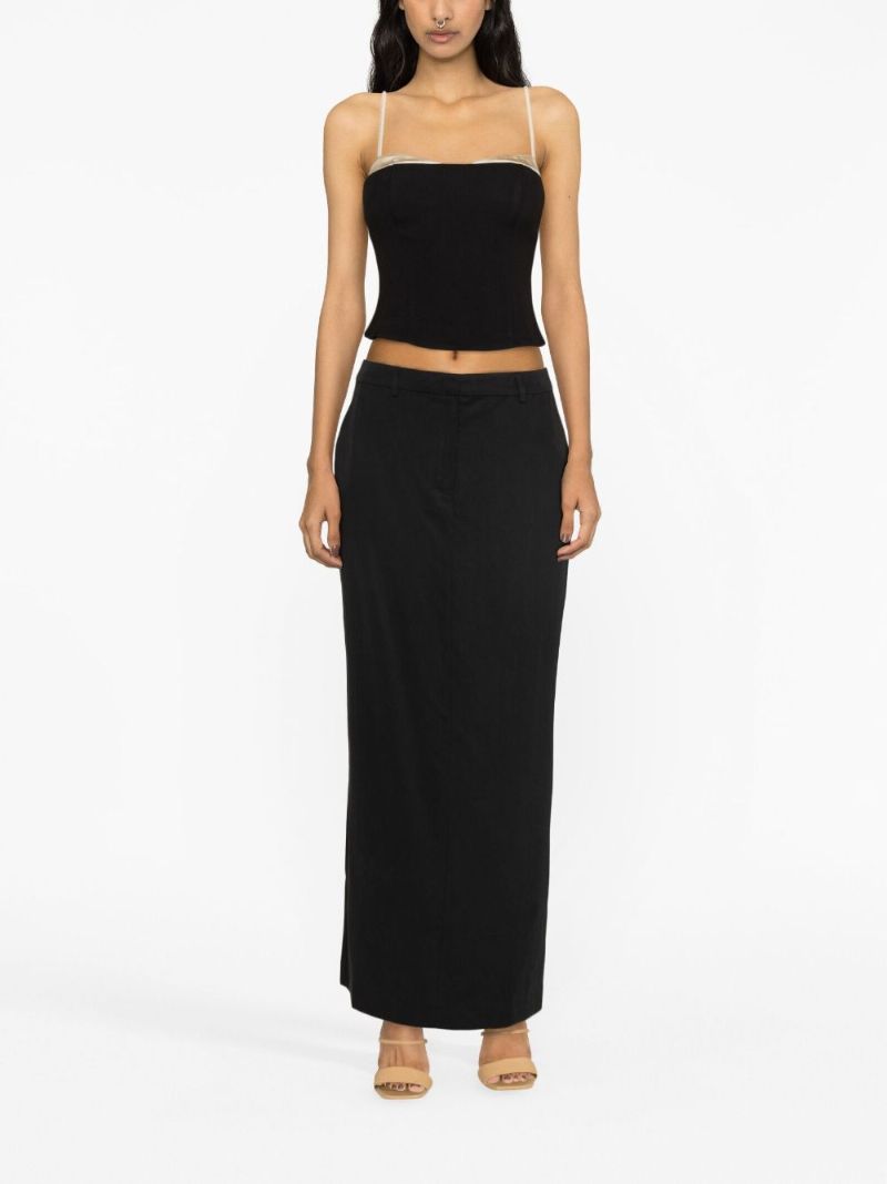 Black Cairo Tailored Skirt