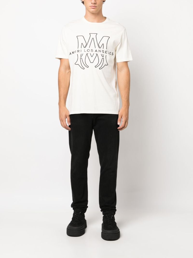 X Browns White Logo-print Cotton T-shirt
