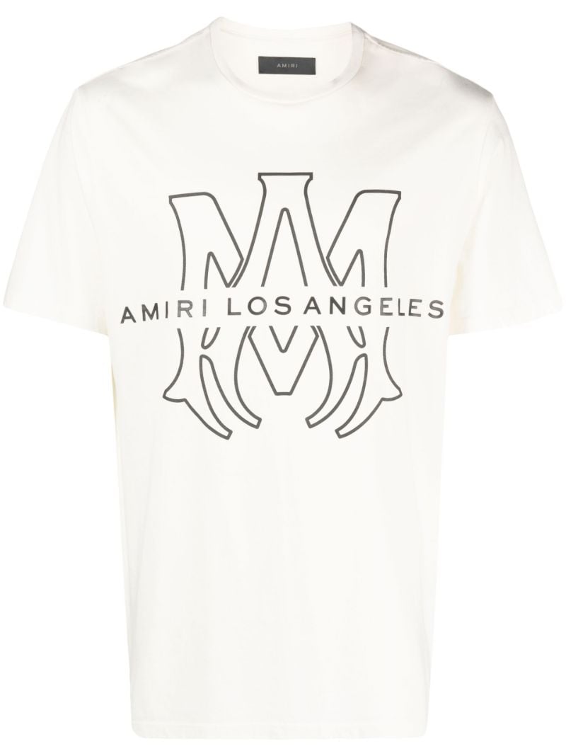 X Browns White Logo-print Cotton T-shirt