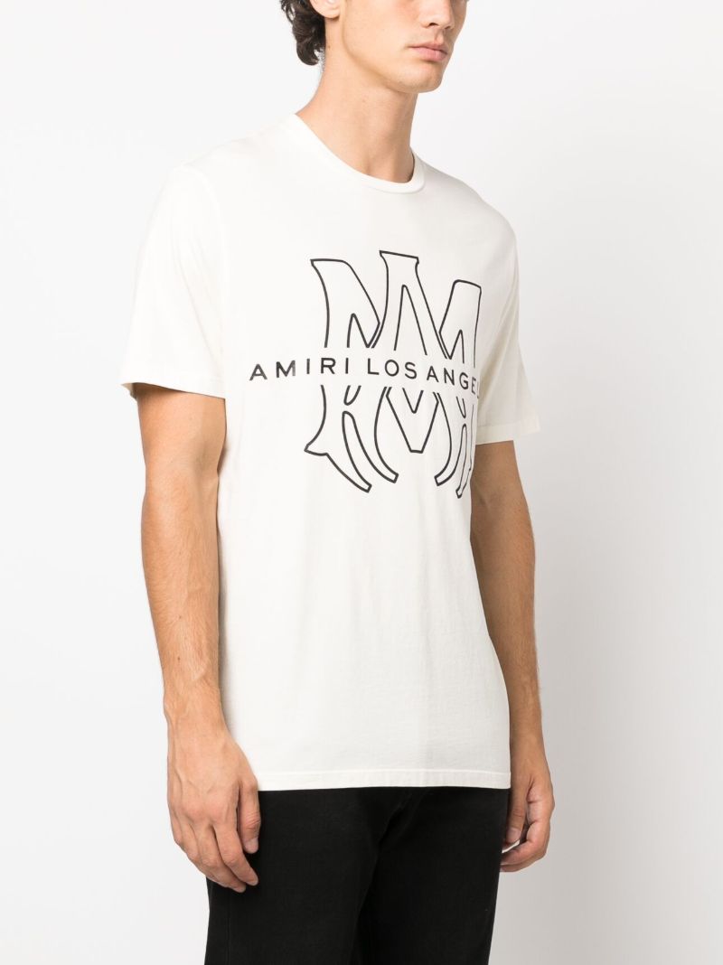 X Browns White Logo-print Cotton T-shirt