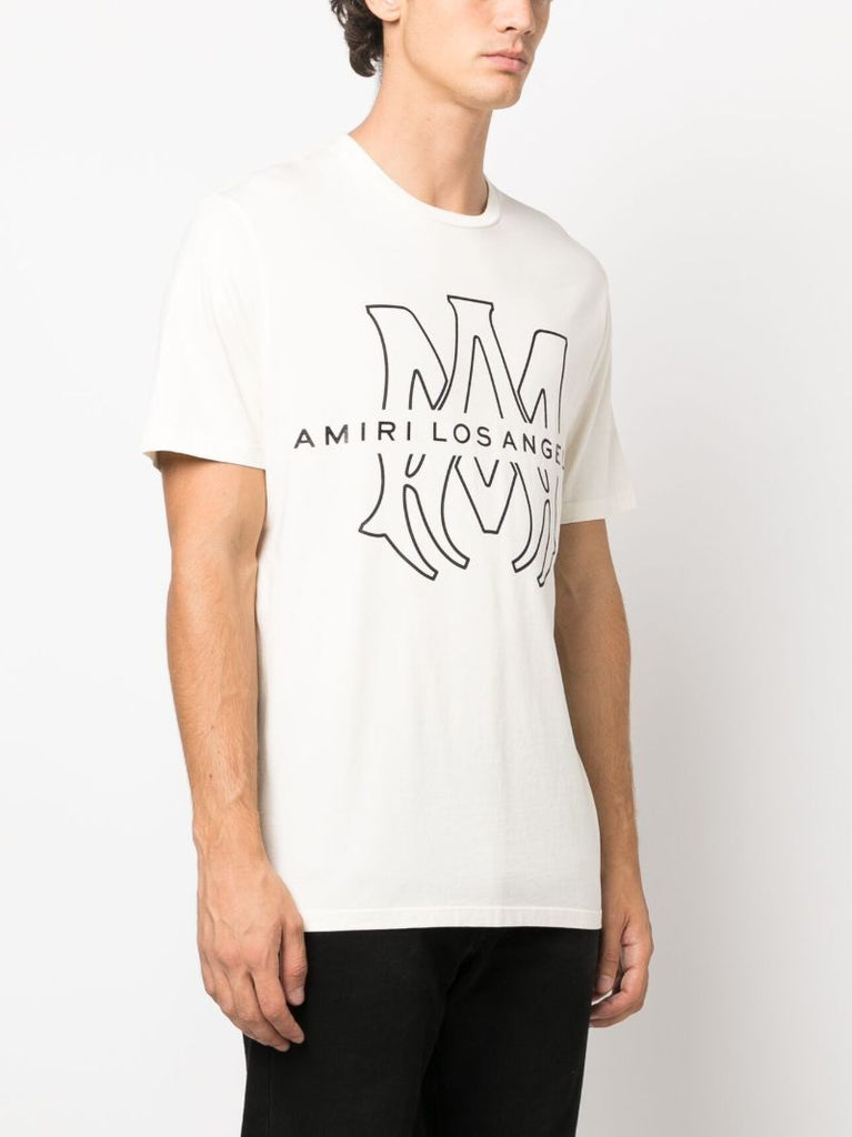 X Browns White Logo-print Cotton T-shirt