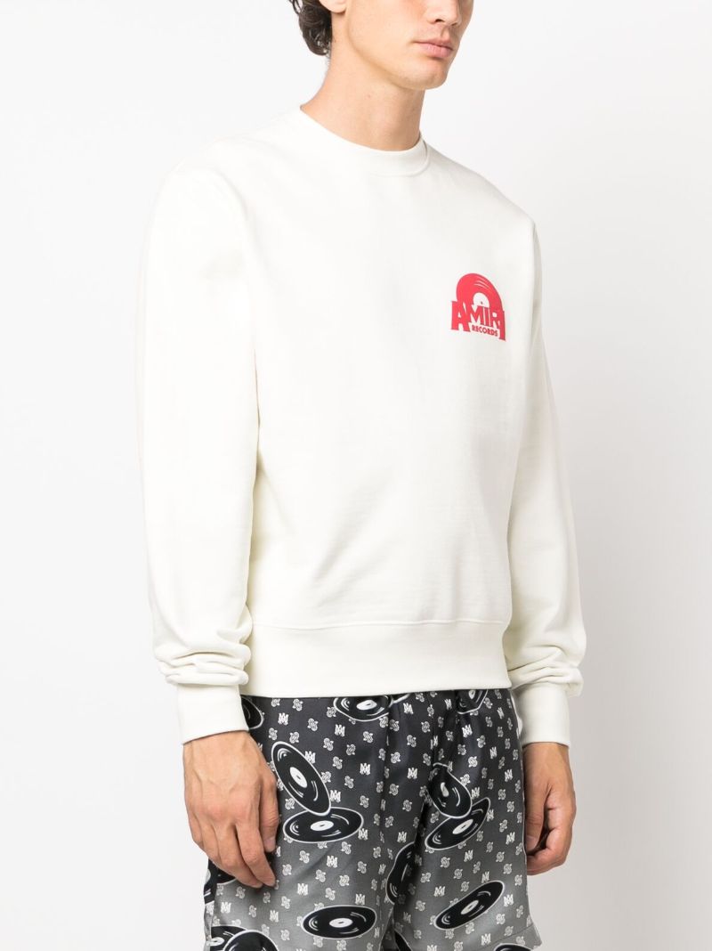 X Browns White Logo-print Cotton Sweatshirt