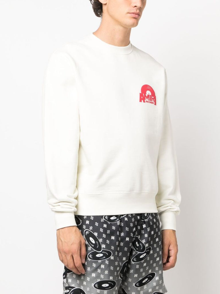X Browns White Logo-print Cotton Sweatshirt