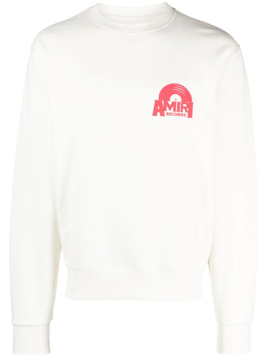 X Browns White Logo-print Cotton Sweatshirt