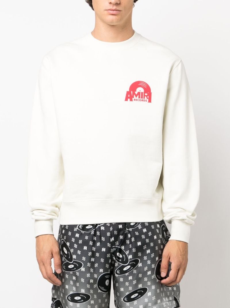X Browns White Logo-print Cotton Sweatshirt