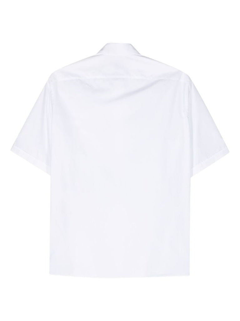 White Logo-print Cotton Shirt