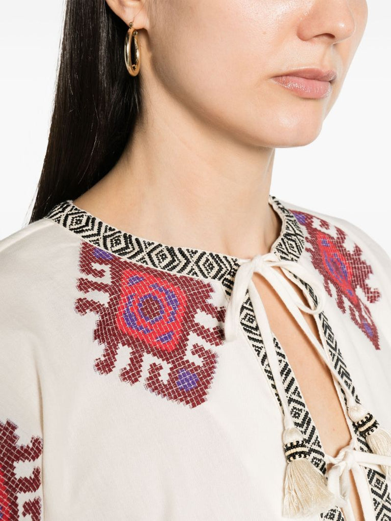 White Bushveld Cropped Poncho