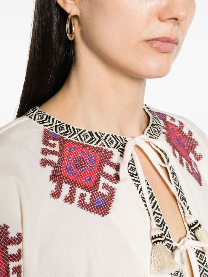 White Bushveld Cropped Poncho