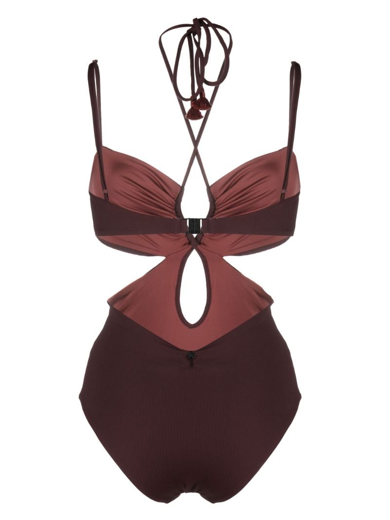 Red Thorny Cut-out Swimsuit
