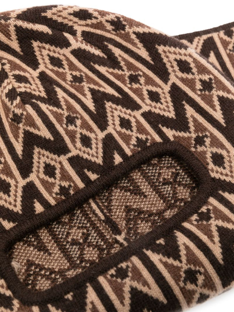 Brown Bala Monogram-jacquard Balaclava
