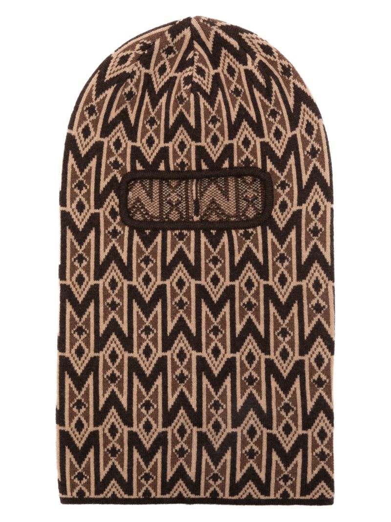 Brown Bala Monogram-jacquard Balaclava