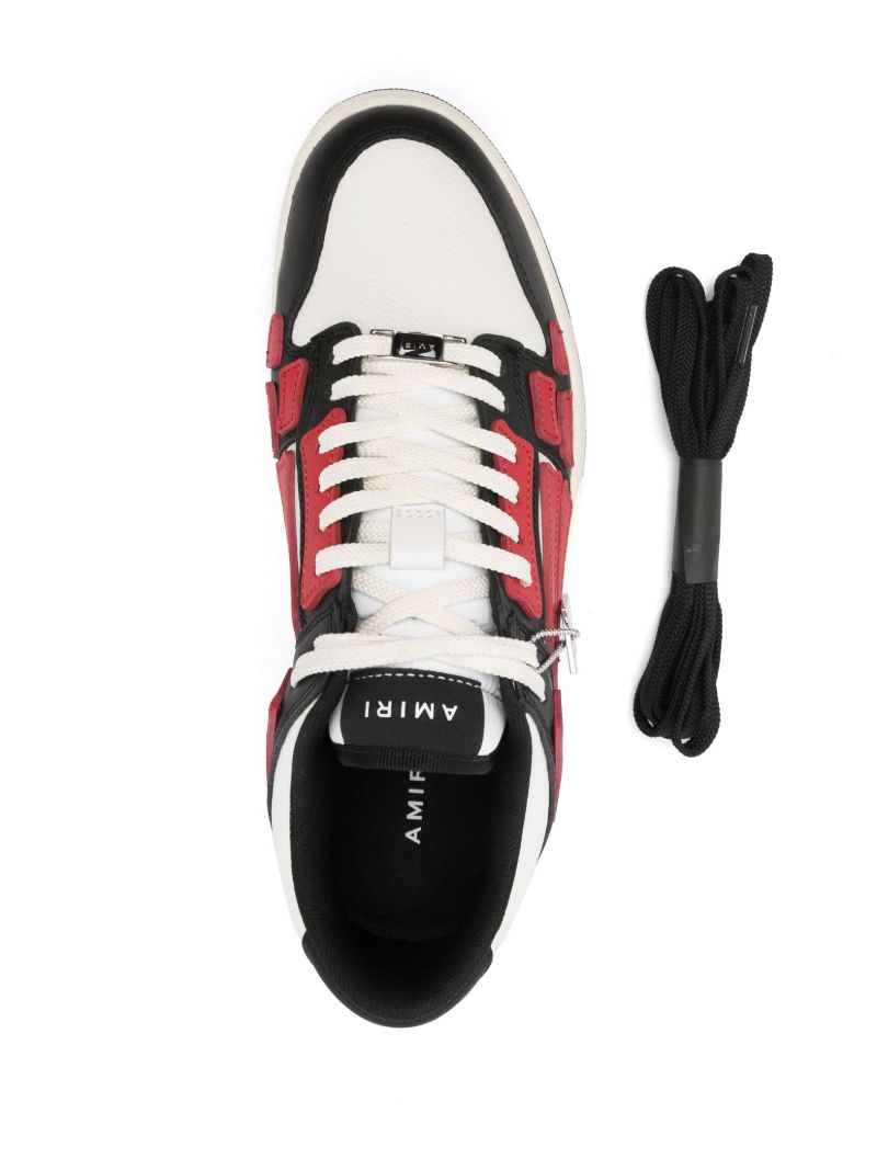 X Browns Red Skel Top Low Leather Sneakers