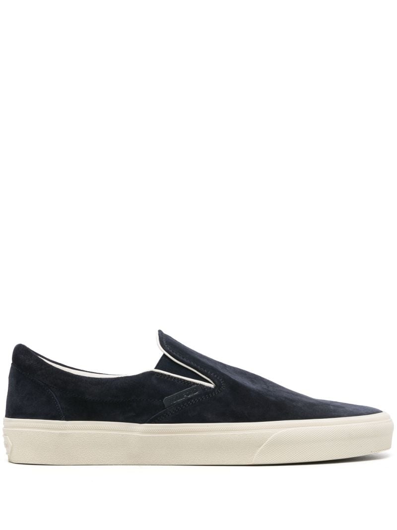 Blue Jude Suede Slip-on Sneakers