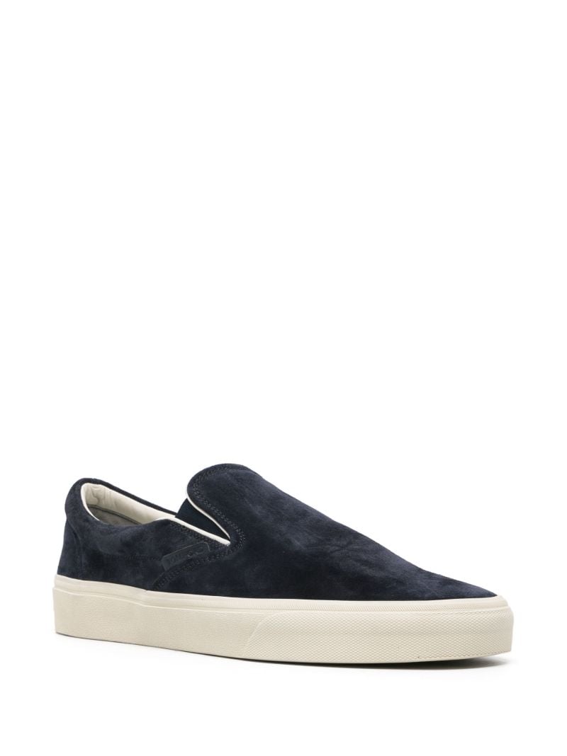 Blue Jude Suede Slip-on Sneakers