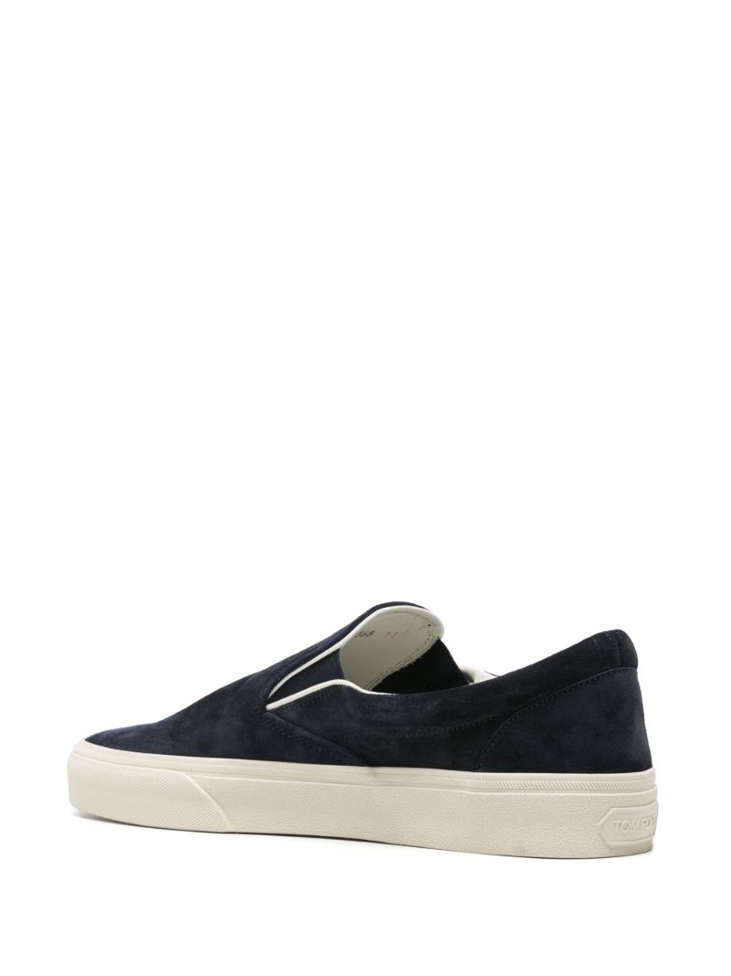 Blue Jude Suede Slip-on Sneakers