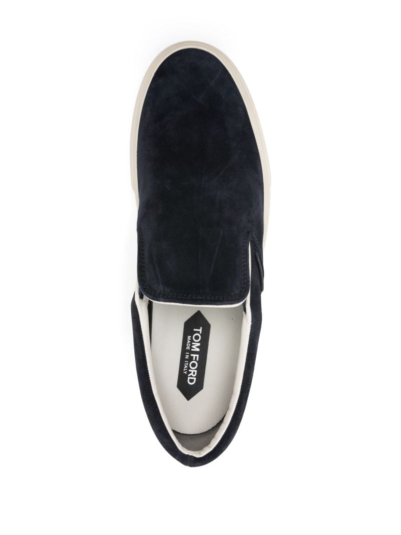 Blue Jude Suede Slip-on Sneakers