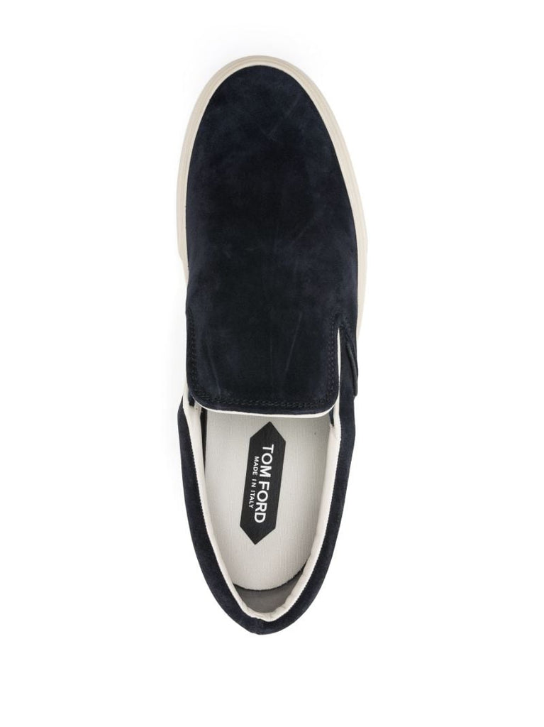 Blue Jude Suede Slip-on Sneakers