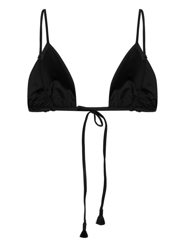 Black Palm Tree Triangle Bikini Top