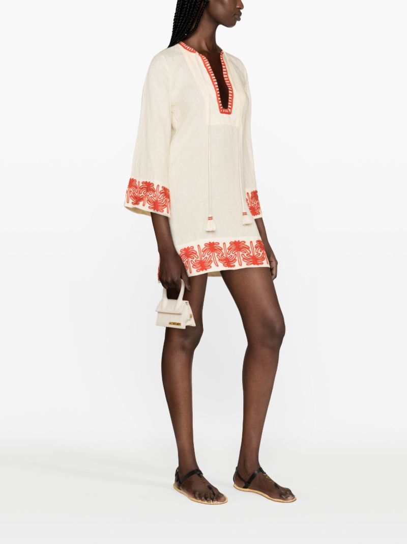 Neutral Ocean Clan Mini Dress