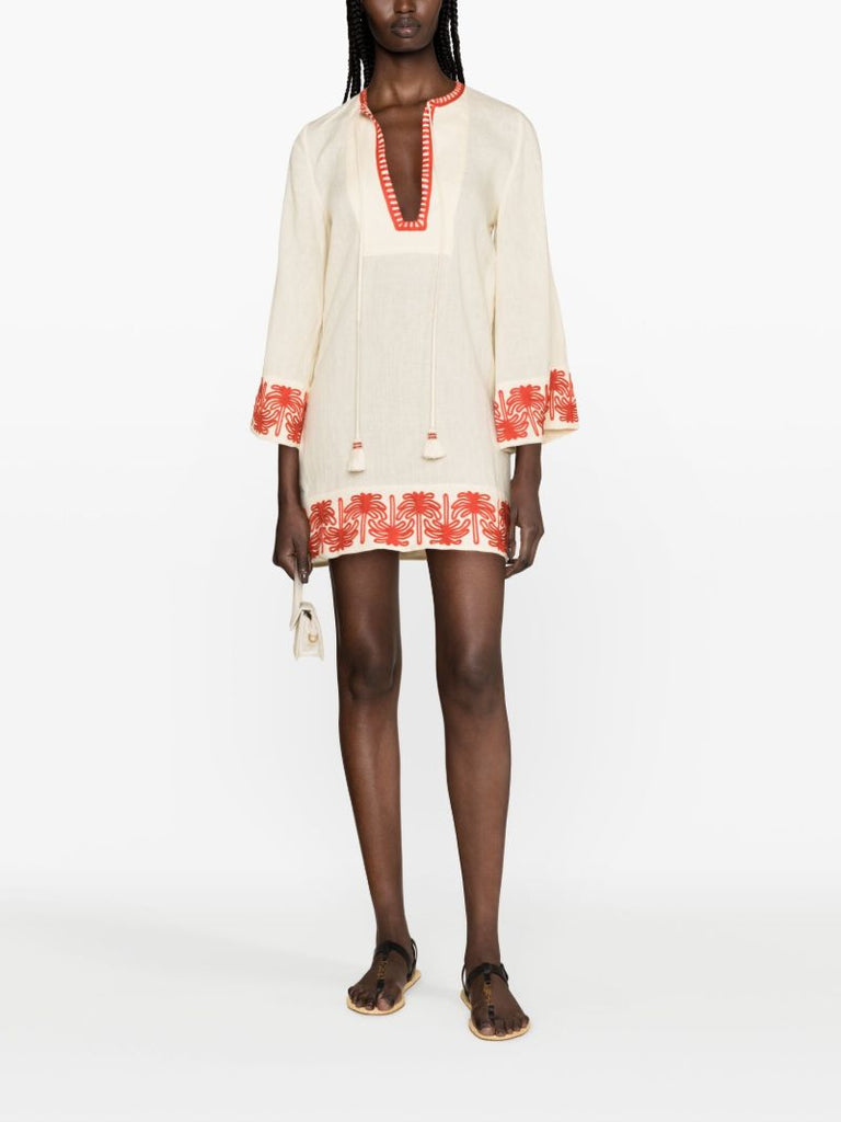 Neutral Ocean Clan Mini Dress