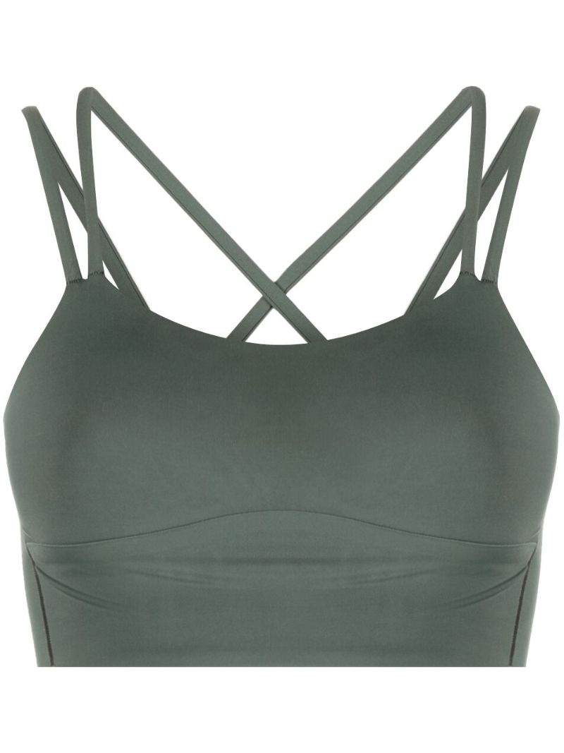 Green Like a Cloud Longline Sports Bra