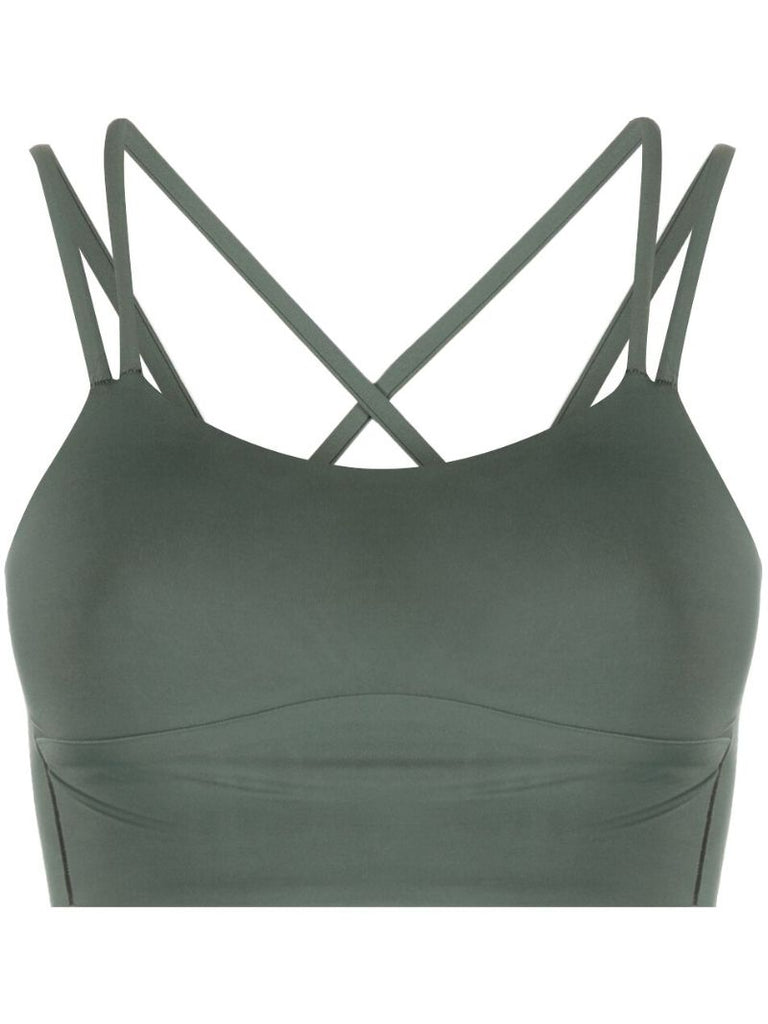 Green Like a Cloud Longline Sports Bra