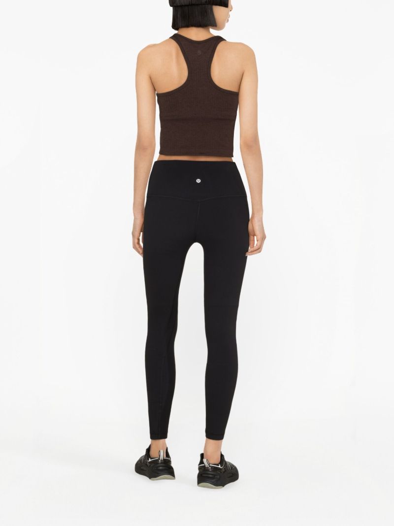 Brown Ebb to Street Racerback Crop Tank Top