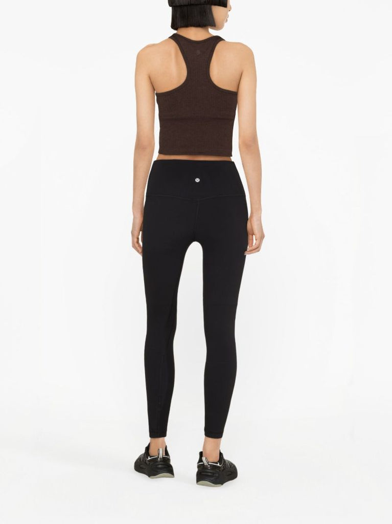 Brown Ebb to Street Racerback Crop Tank Top