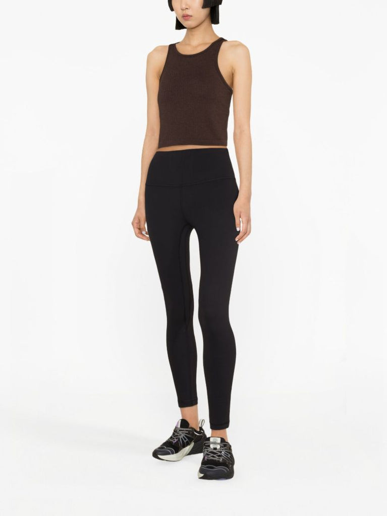 Brown Ebb to Street Racerback Crop Tank Top