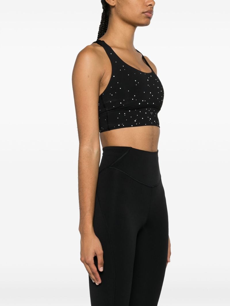 Black Energy Reflective Longline Sports Bra