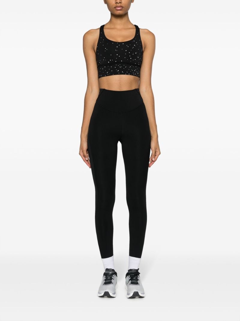 Black Energy Reflective Longline Sports Bra