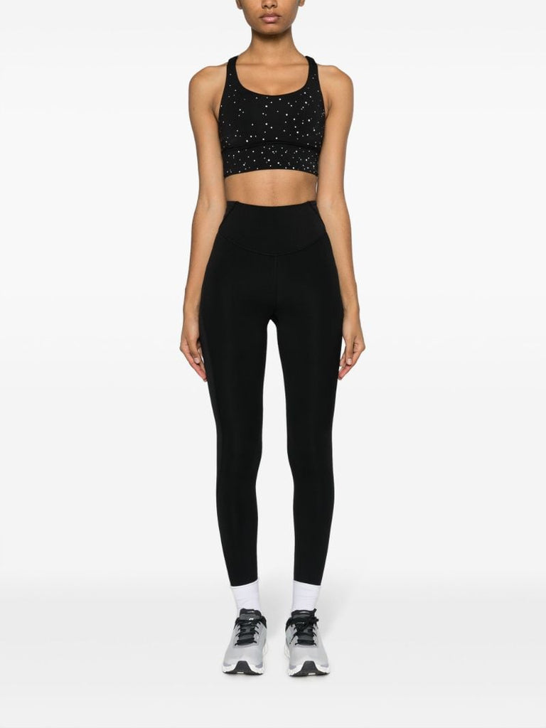 Black Energy Reflective Longline Sports Bra
